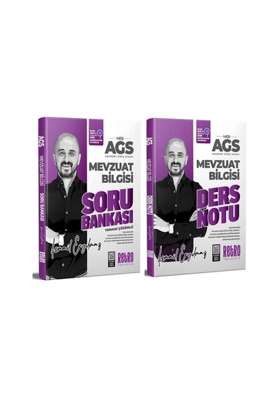 2026 Ags Mevzuat Ders Notları + Soru Bankası Tamamı Video Çözümlü 2 Li Set Retro Yayınları