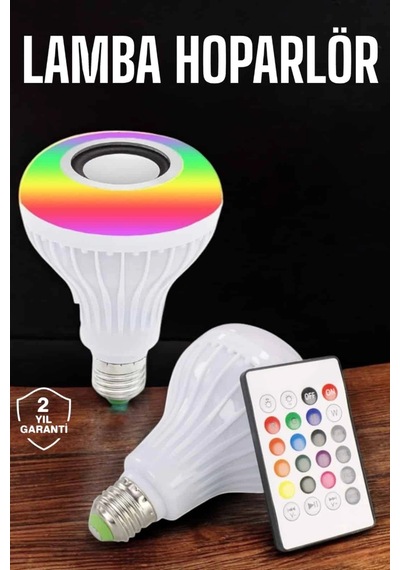 Hubrendy Tekno Kablosuz Bluetooth Hoparlör Led Lamba