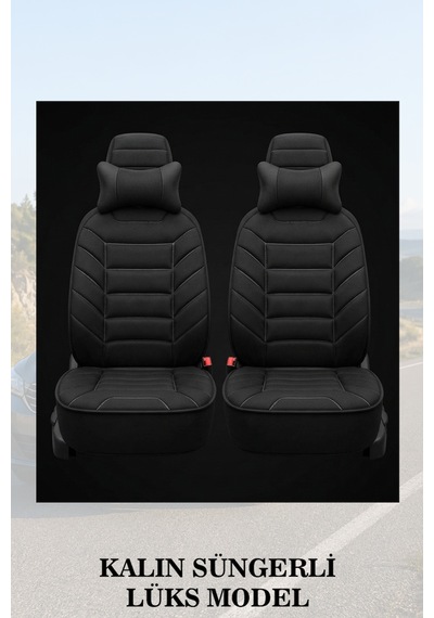 Citron Berlingo 2015 Uyumlu Premium Siyah Renk Lüks 2 Adet Minder Ve Yastık
