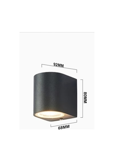 Kırmızı Işık Led Iç - Dış Mekan Dekoratif Modern Lüks Aplik Gold