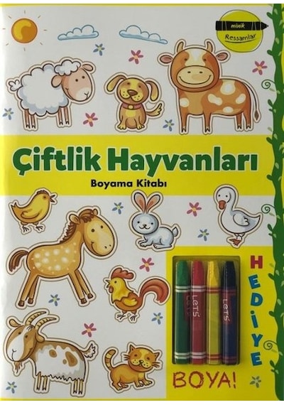 Minik Ressamlar - Çiftlik Hayvanları Boyama Kitabı- Doğan ve Egmont Yayıncılık
