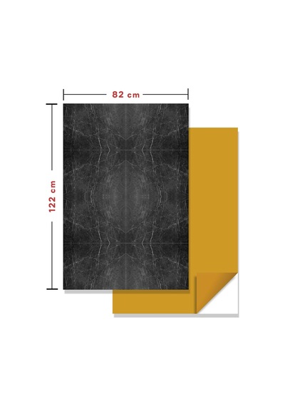 Tink Kendinden Yapışkanlı Mermer Desenli Panel Belgıum Black Desen 82x122 Cm 1 M2 1 Adet