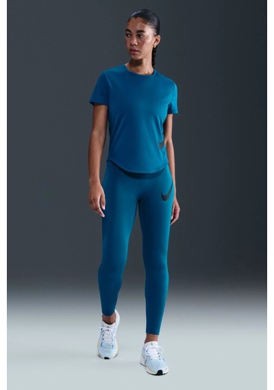 Nike Dri Fit Tempo Hr 7/8 Swoosh Run Tight Yüksek Bel Koşu Antreman Taytı Yeşil
