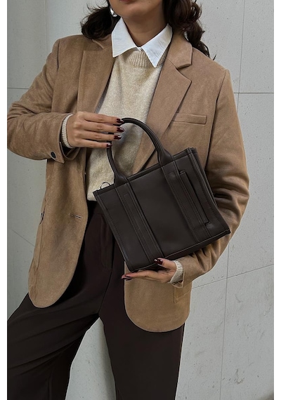 Shule Bags Miles Tote Bag Acı Kahve Acı Kahve