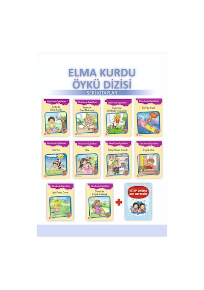 Ata 3.Sınıflar için Elma Kurdu Öykü Dizisi+Kitap Okuma Not Defter