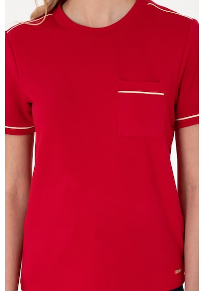 U.S. Polo Assn. Kadın Kırmızı Modal Karışımlı Bisiklet Yaka Tişört 50312942-VR030 U.S. Polo Assn. Kadın Kırmızı Modal Karışımlı Bisiklet Yaka Tişört 50312942-VR030