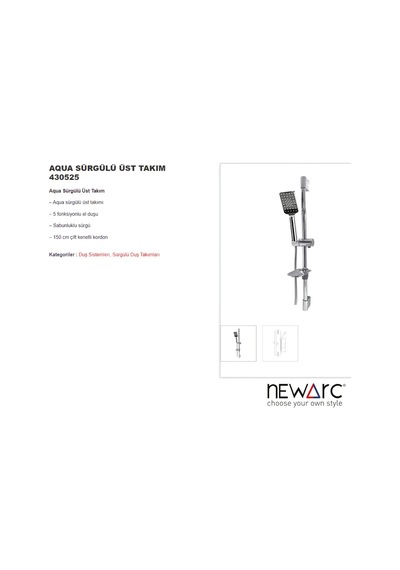 Aqua Krom Banyo Üst Takımı 430525 Krom
