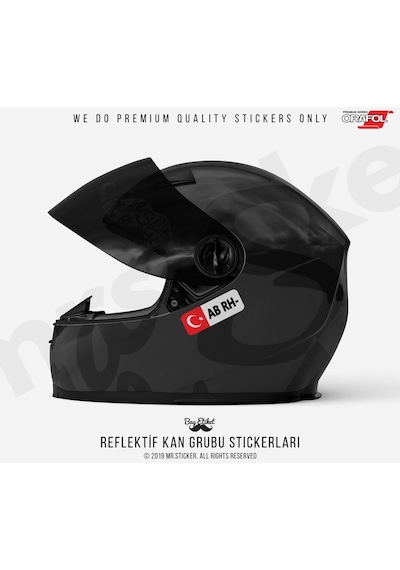 Bay Etiket Bt08 Reflektif Ab Rh Negatif () Kan Grubu Sticker Seti
