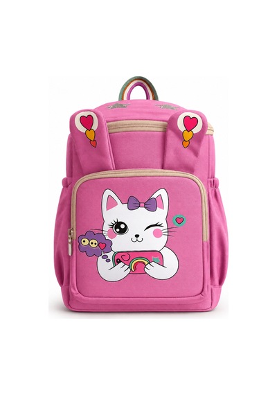 Ls-5170 Kız Çocuk Ana Okul Çantası Okul Çantası Pembe Beyaz