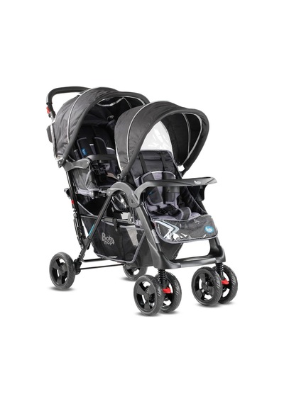 Babyhope P-738 İkiz Puset Siyah Füme