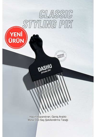 Hacim Kazandıran Geniş Aralıklı Metal Dişli Saç Şekillendirme Tarağı Dashu Classic Styling Pik