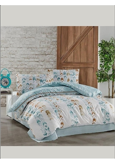 Kristal Terry Cotton Kapitoneli Nevresim Takımı Maviş Mint Çift Kişilik Mint Yeşili