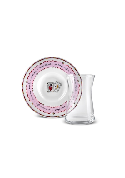 Karaca Toimoi 12 Parça 6 Kişilik Porselen Çay Seti Pembe