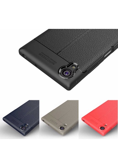 Sony Xperia Xa1 Plus Kılıf Zore Niss Silikon Kapak Lacivert