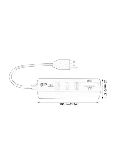 Mikro Usb Hub 2.0 Çoklu Usb Bağlantı Noktaları Combo Sd/tf Kart Okuyucu Hub Usb Ayırıcı