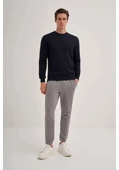 Cazador Slim Fit Mevsimlik 3 İplik Pamuk Karışımlı Sweatshirt-56100 Lacivert