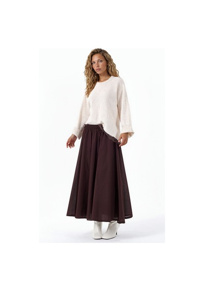 Hiccup Busem Polyester Etek Koyu Mocha Kahve