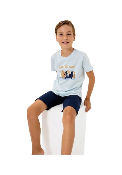 Rolypoly Rp3817-c Erkek Çocuk Yazlık Bermuda Takım Mavi