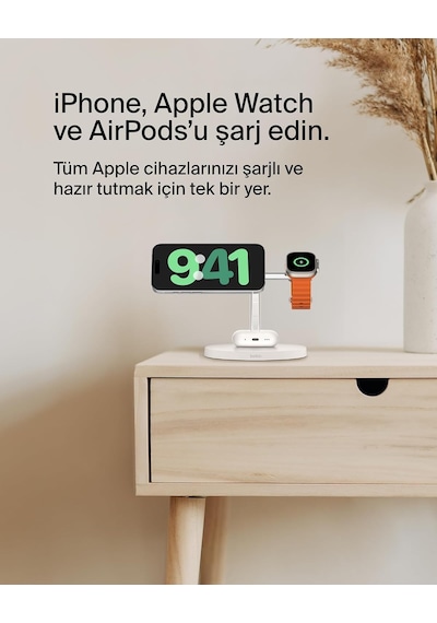 Boostcharge 3'ü 1 Arada Qi2 Şarj Cihazı, Magsafe Uyumlu Kablosuz Şarj İstasyonu, Apple İphone 17 Serisi, Apple Watch, Kaymaz Tabanlı Airpods İçin Qi2 Kablosuz Şarj Aleti, Psu Dahil - Beyaz Çok Renkli Boostcharge 3'ü 1 Arada Qi2 Şarj Cihazı, Magsafe Uyumlu Kablosuz Şarj İstasyonu, Apple İphone 17 Serisi, Apple Watch, Kaymaz Tabanlı Airpods İçin Qi2 Kablosuz Şarj Aleti, Psu Dahil - Beyaz Çok Renkli
