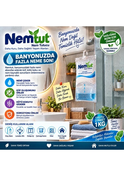 Tr Yazın Sıcak Havalara Karşı Etkili Nem Alıcı Rutubet Emici Koku Ve Küf Önleyici 1 Kg 2 Adet Diğer