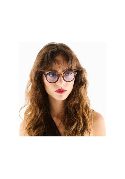Okkia Lauro Yuvarlak Klasik Havana  Unisex Güneş Gözlüğü Mavi Grad