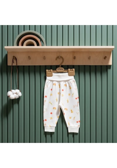 Tiffany Baby & Kids Tiffany Baby Strawberry Organik Theme Patiksiz Pantolon 45006 Ekru