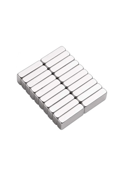 Hubrendy Kargo 2 Adet 20x10x5 Mm Neodyum Magnet N35 Güçlü Mıknatıs Köşeli Ve Dayanıklı Nikel Kaplama