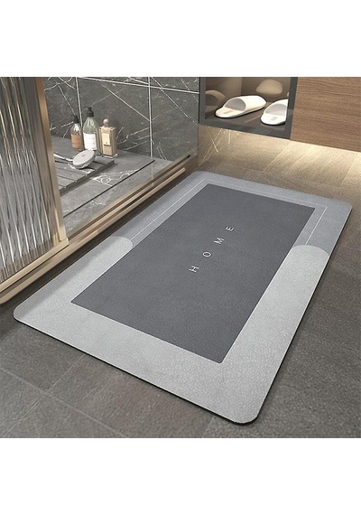Banyo Paspası-süper Emici-kaymaz Tabanlı Banyo Ve Abdest Paspası-kare Gri 50 70 Sku: Zeusstk269c4c5f3a 000 Açık Krem
