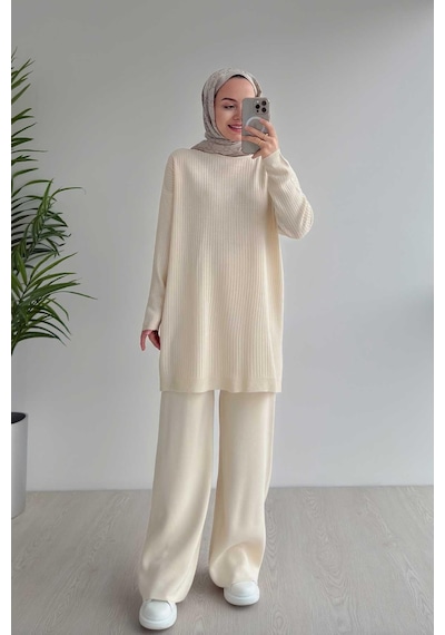 Ka Hijab Anje Triko Takım - Bej