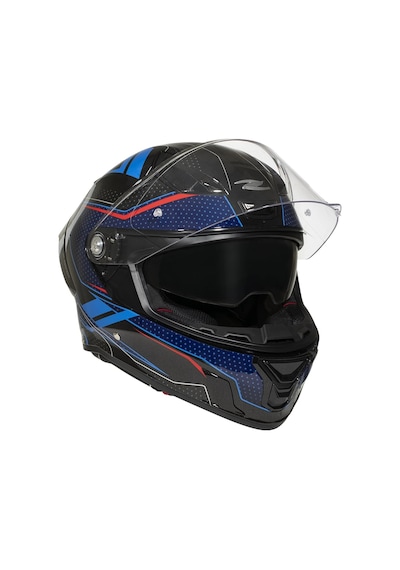 Zeus Kask Zs-837a Az3 Black Blue Red Sılver Siyah