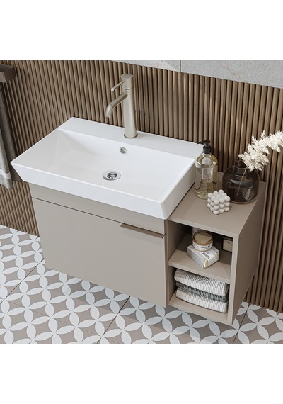 Likya Kapaklı Açık Raflı Mdflam Lavabolu 82 Cm Banyo Alt Dolabı +banyo Üst Dolabı + Banyo Boy Dolabı Kumtaşı Kül Gri Likya Kapaklı Açık Raflı Mdflam Lavabolu 82 Cm Banyo Alt Dolabı +banyo Üst Dolabı + Banyo Boy Dolabı Kumtaşı Kül Gri