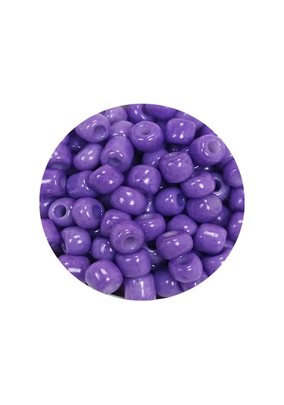 Dökme Cam Kum Boncuk Büyük Boy 6/0 4 Mm - 20 Gram - Mor - Bnc080