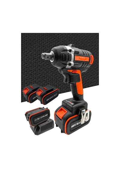 Moonshop Darbeli Kömürsüz Motor Çift Akülü Şarjlı Somun Bijon Sıkma Makinesi