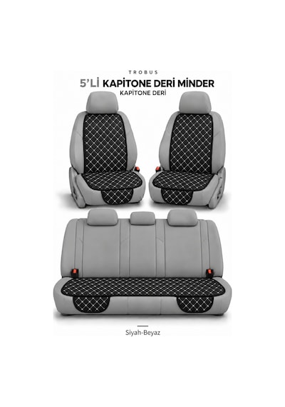 Volkswagen Taigo 2022+ Suni Deri Kapitone Minder 5 Parça 15768576