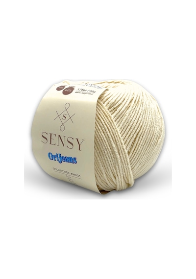 Premium Orijeans Amigurumi İpi Punch Panç Baby Soft Cotton 50 Gr Örgü İp Ekru