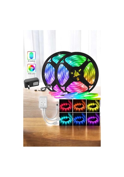 Mey İthalat 5 Metre Şerit Led Rgb Işıklı Kumandalı Güç Adaptörü Her Ortama Uygun Diğer 45266877