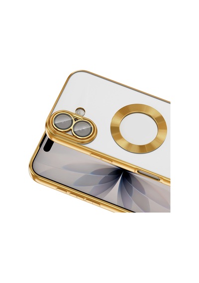 Apple iPhone Uyumlu 17 Kılıf Kamera Lens Korumalı Logo Gösteren İnce Hafif Pazarplus Gümüş