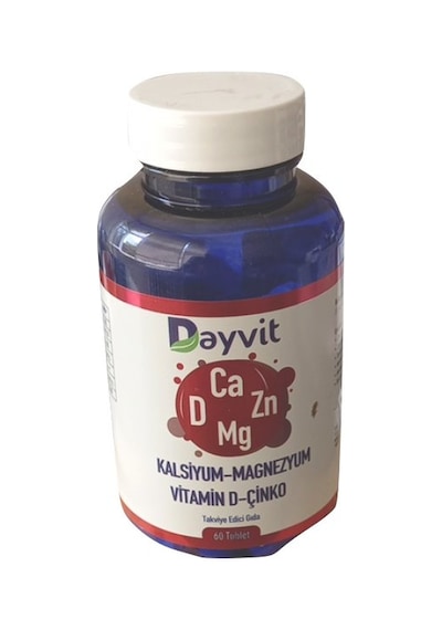 Dayvit Ca Mg Zn D Kalsiyum Magnezyum Vitamin D Çinko 60 Tablet
