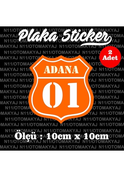 01 Adana İl Şehir Plaka Sticker Futbol Spor Kulüb