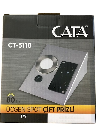 Cata CT-5110 Tezgah Altı Çift Prizli Aydınlatma Beyaz Işık