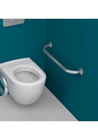 Yaşlı Hasta Engelli Paslanmaz Tutma Tutunma Barı 50 Cm Çap:1.9 Cm Gri