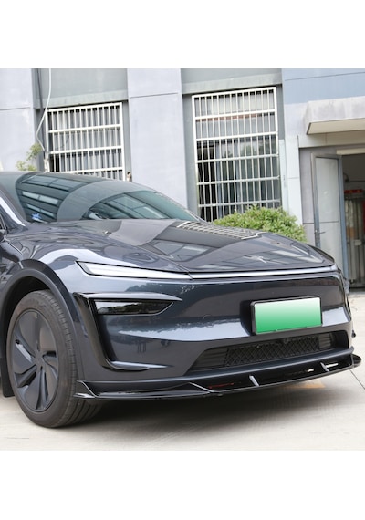 Tesla Model Y Juniper İçin Uyumlu Ön Sis Farı Kaşı - 2 Li Set Parlak Siyah