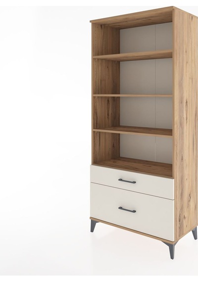 Hyperion Dolap 4 Raflı 2 Çekmeceli 88x44x195 Çam-aytaşı Çam