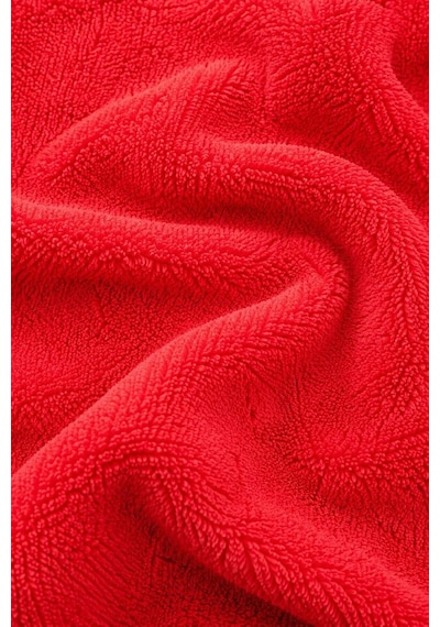 Mikrofiber Süper Emici Ekstra Kalın Ekstra Büyük Boy Kırmızı-siyah Lamine Araç Kurulama Havlusu