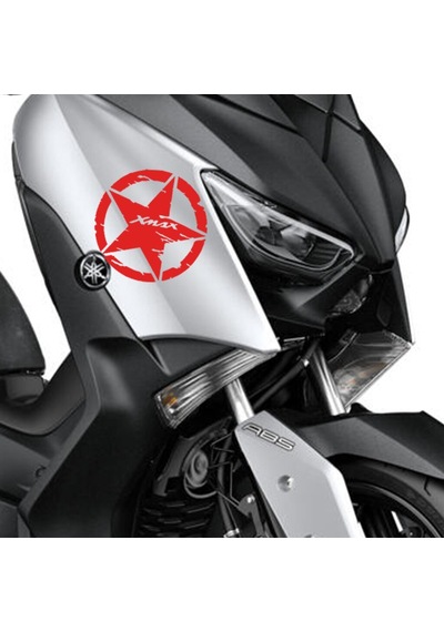 Deeb Army Yamaha Xmax Yıldız Sticker Etiket Mat Kırmızı 2 Adet