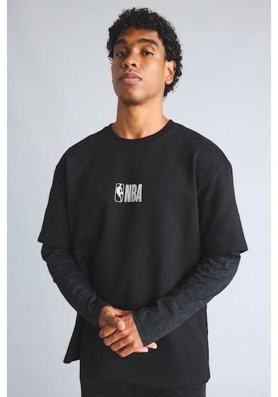 Defacto Nba Sırt Baskılı Oversize Bisiklet Yaka Sweatshirt I1552ax26wnbk81 Siyah-bk81