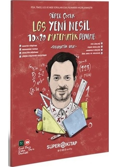 Süper Çocuk LGS Yeni Nesil 10X20 Matematik Deneme- Süper Kitap