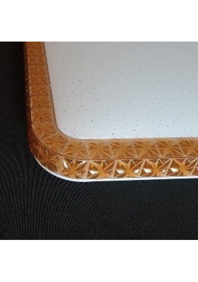 43x43 Kahve Kenarlı Sıva Üstü Dekoratif Led Armatür 42w Kahve