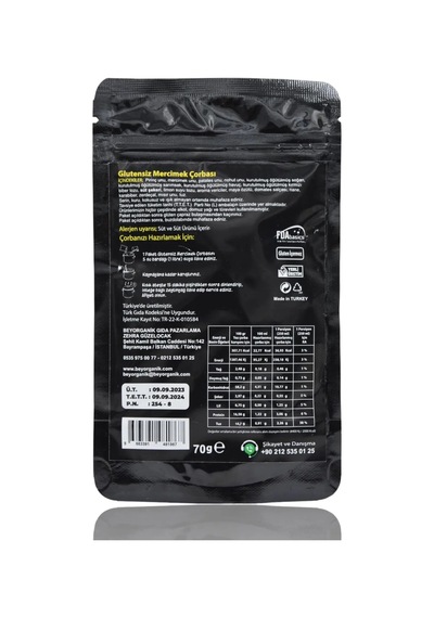 Bey Organik Glutensiz Mercimek Çorbası 70g