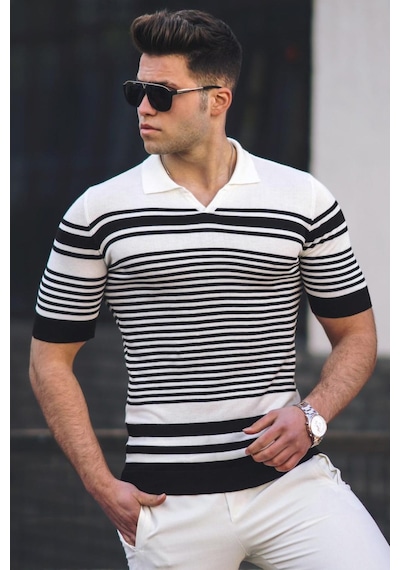Madmext Siyah Polo Yaka Erkek Tişört 5083